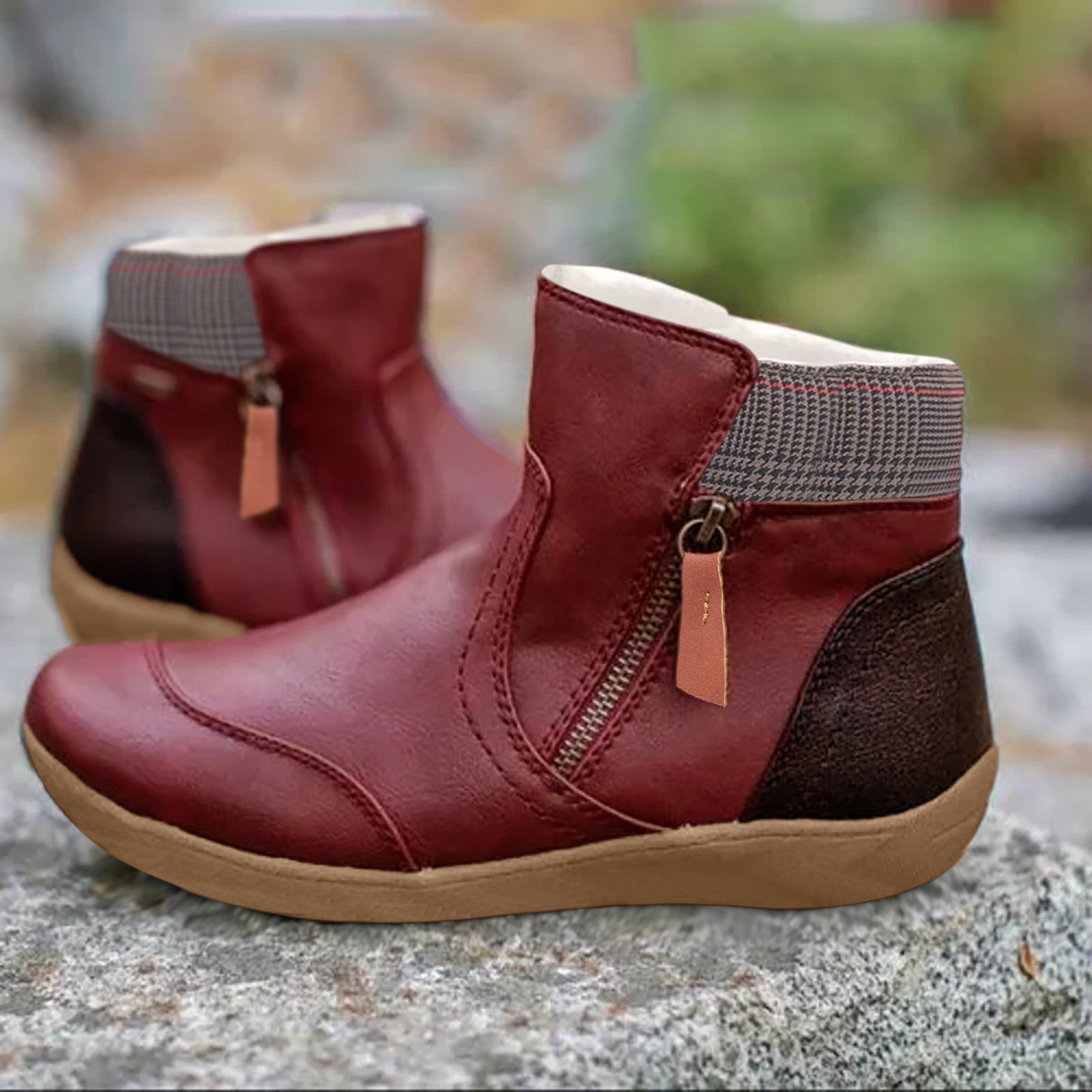 Chic Faux Fur Ankle Boots for Stylish Outings
