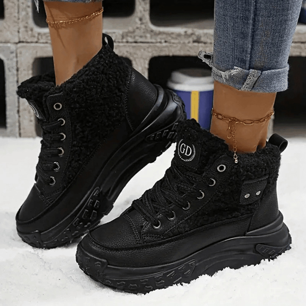 Delphine | Women's Winter Boot Fleece-Lined High-Top
