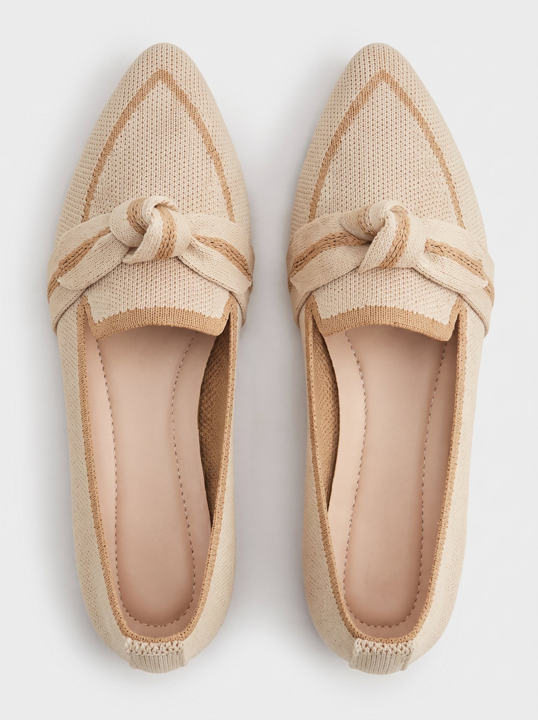 Women's Pointed Toe Loafers Knotted Bow Slip-On Flats Casual Everyday