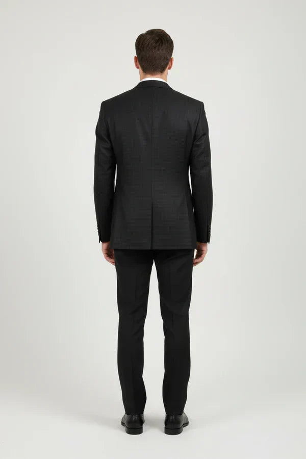 The Henderson Men's Smart Slim Fit Business Blazer - Black