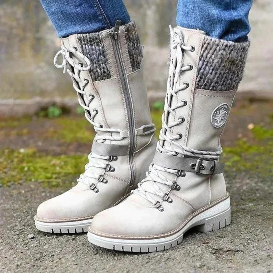 Cath | Women's Winter Boot Lace-Up Mid-Calf