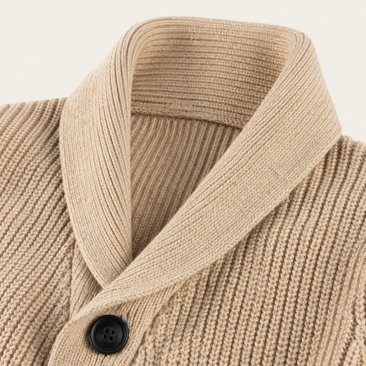 The Bardolino Men's Shawl Collar Knit Button Up Wool Cardigan