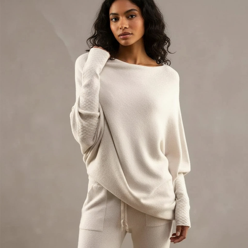 Women's Oversized Knit Sweater Off Shoulder Long Sleeve Relaxed Fit Casual
