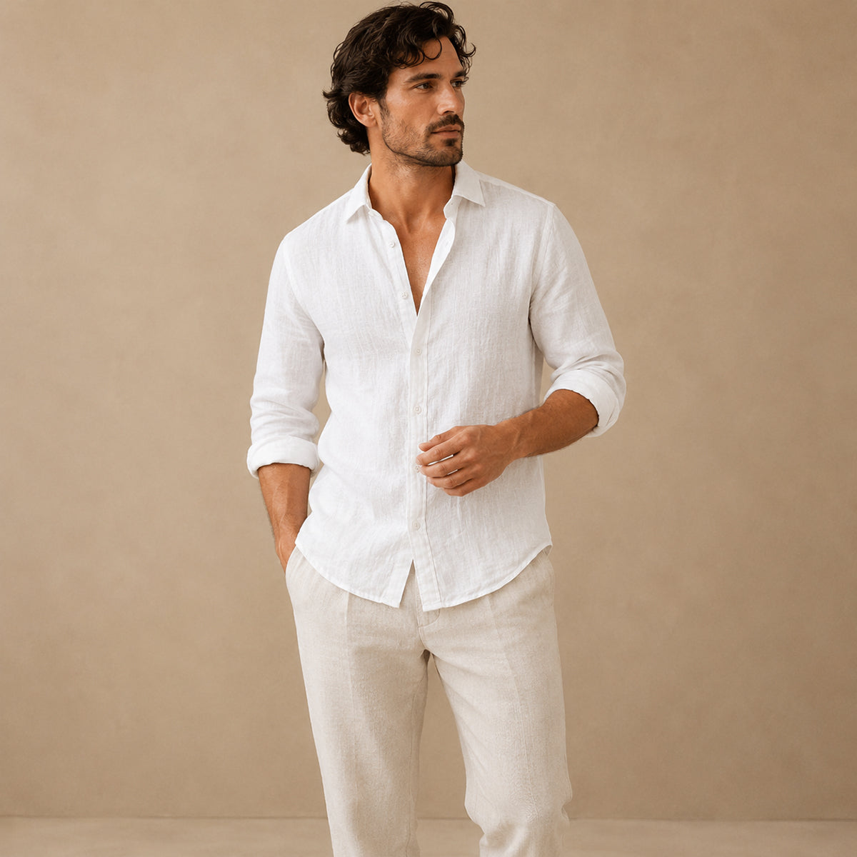 The Glenfield Men’s Linen Casual Shirt