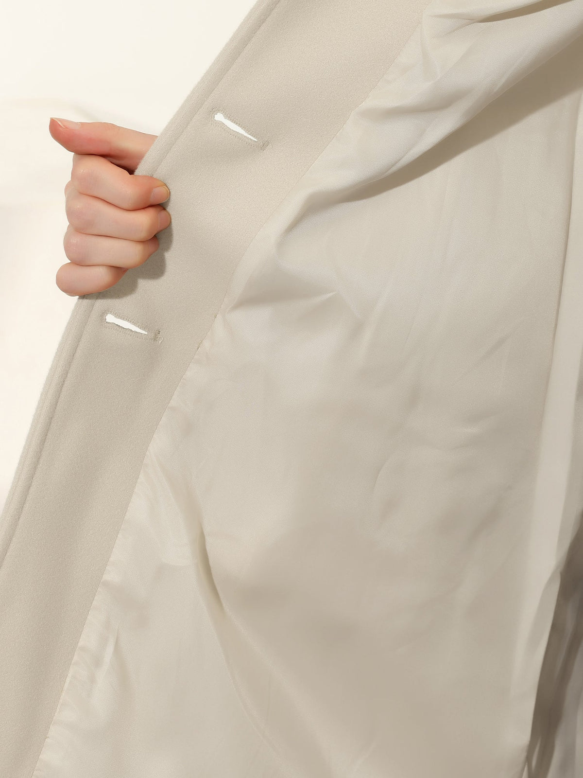Women's Single Breasted Trench Coat Collared Button-Front Mid-Length Winter Coat