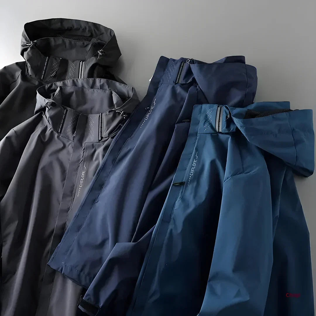 Women's Waterproof Hooded Jacket Zip Structured Performance Outdoor